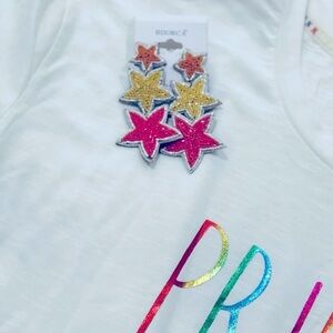 Super cute beaded Star earrings